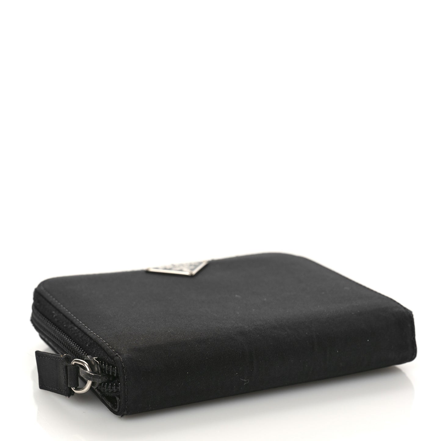 Tessuto Nylon Compact Zip Around Wallet Black