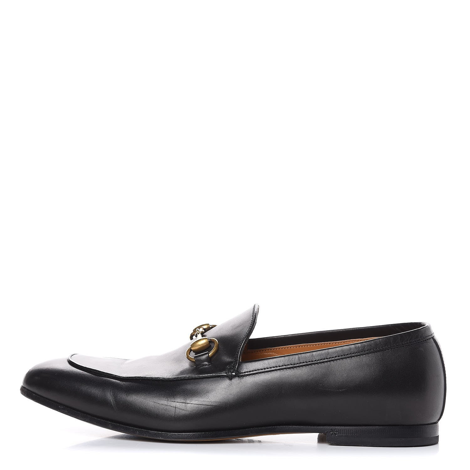 Gucci Calfskin Horsebit Mens Jordaan Loafers 7.5 Black 1 of 14