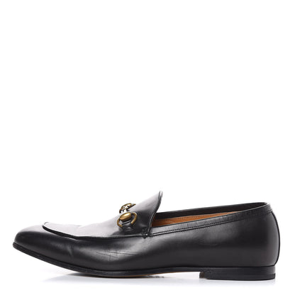 Gucci Calfskin Horsebit Mens Jordaan Loafers 7.5 Black 1 of 14