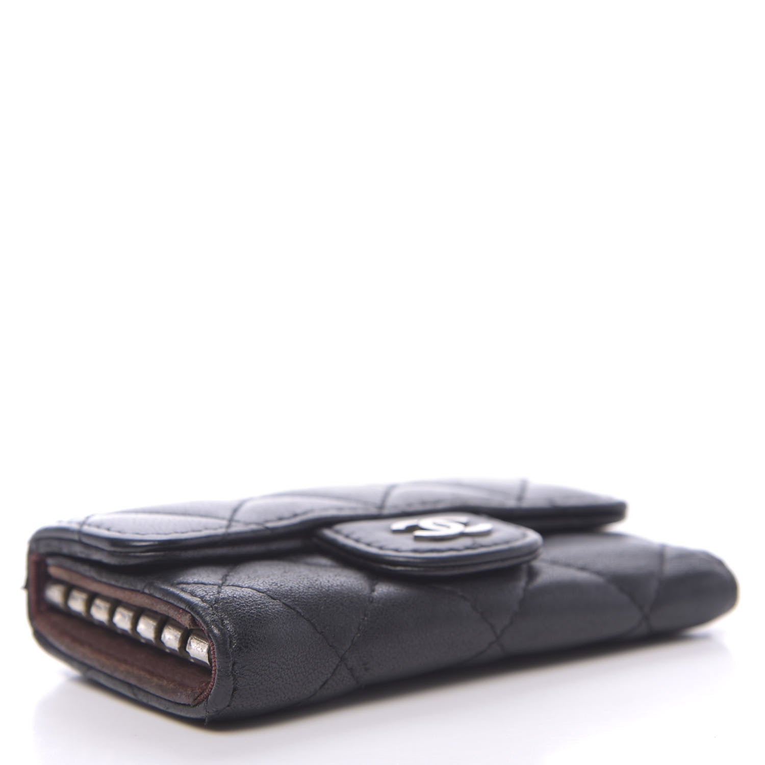 Chanel Lambskin Quilted 6 Key Holder Black 4 of 11