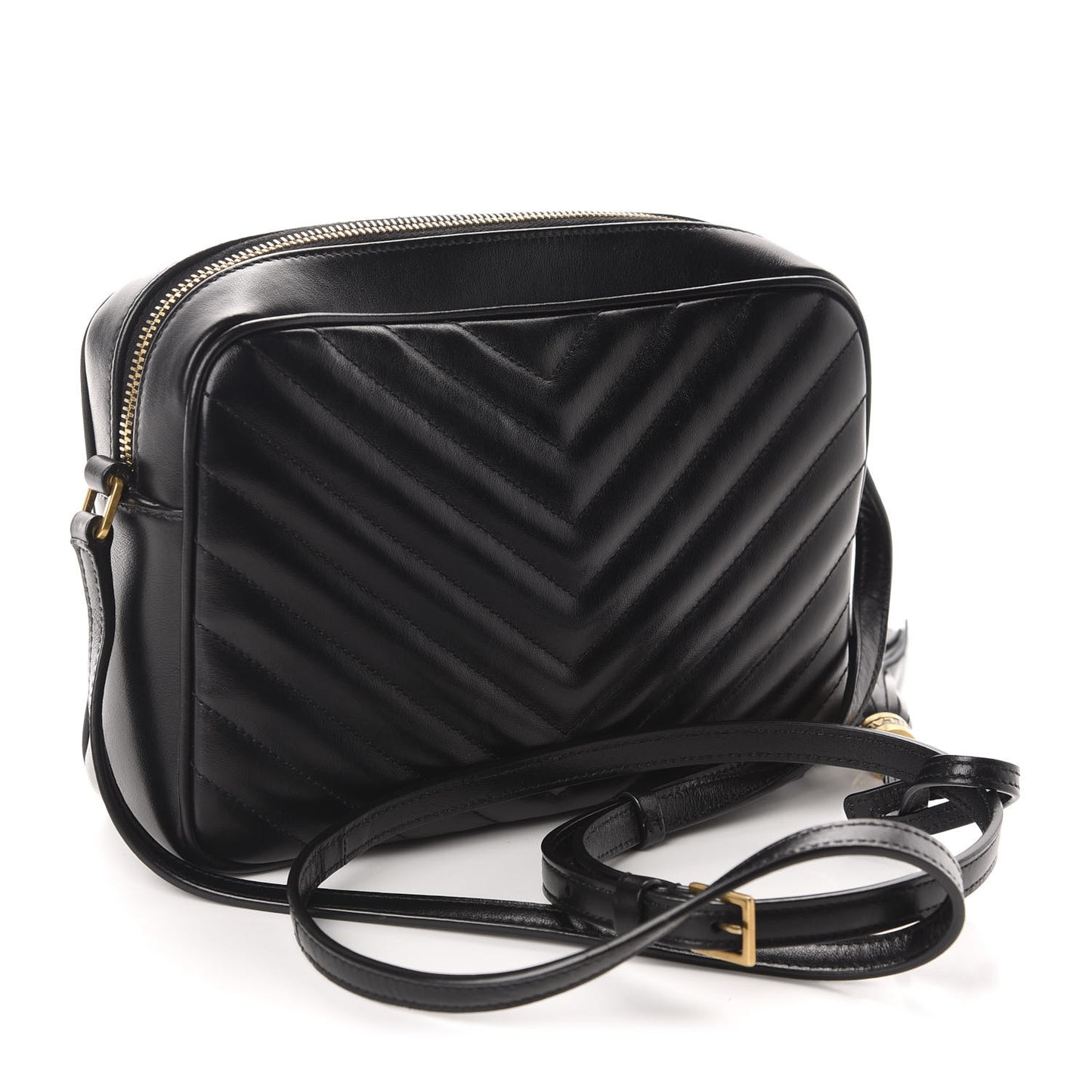 Calfskin Matelasse Monogram Lou Camera Bag Black