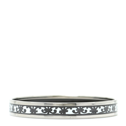Hermes Enamel Printed Narrow Balcons Du Guadalquivir Bracelet 65 Black 3 of 6