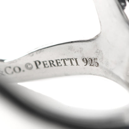 Tiffany Sterling Silver Elsa Peretti Open Heart Ring 48 4.5 5 of 5