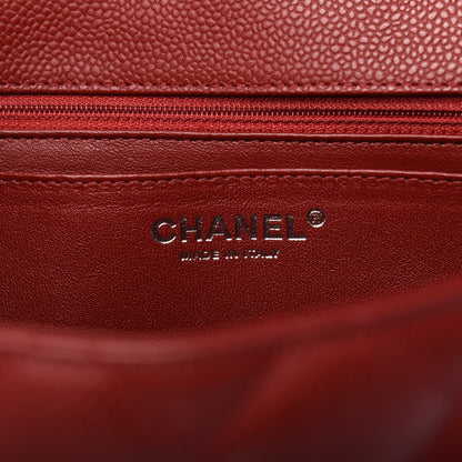 Chanel Caviar Quilted Jumbo Single Flap Red 8 of 10