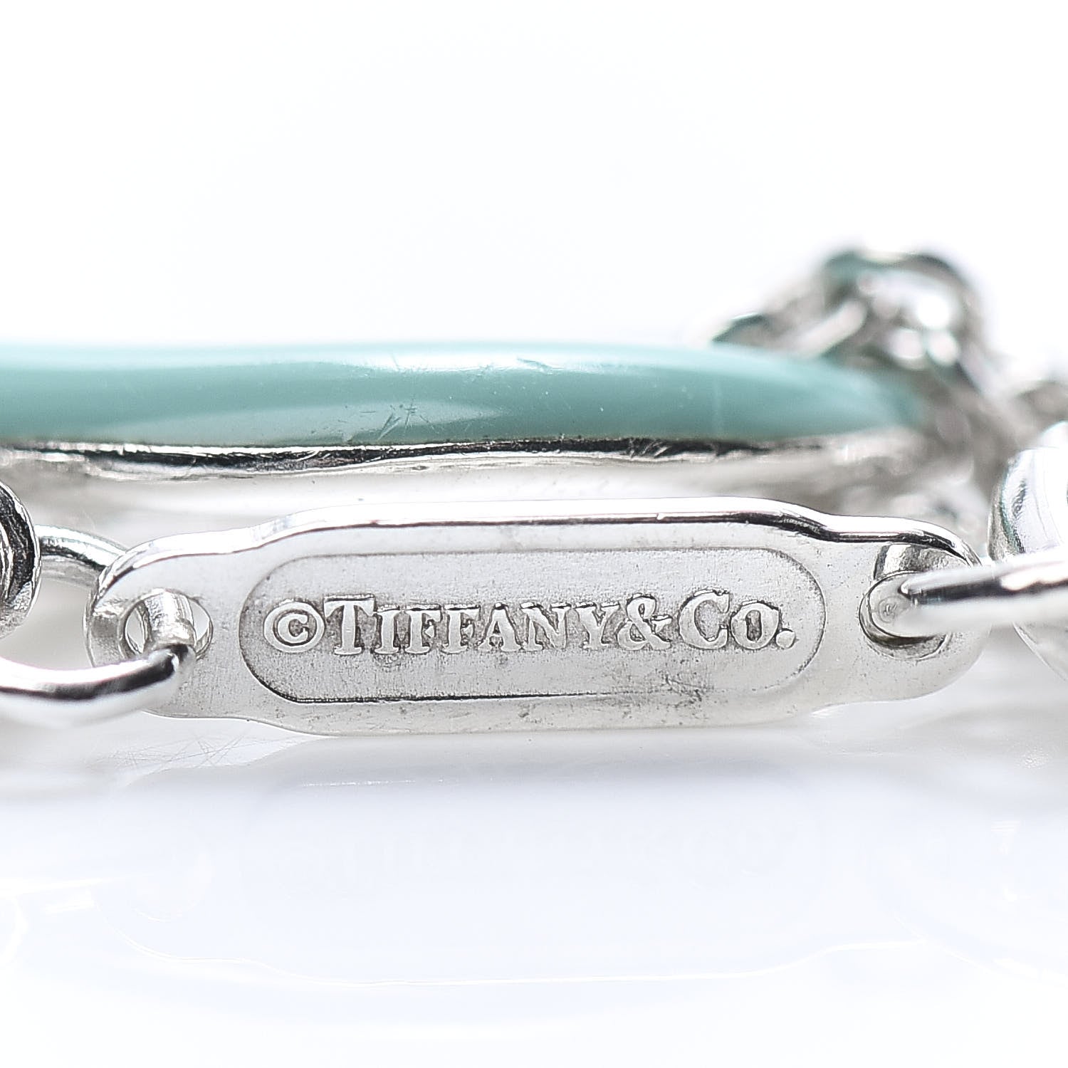 Tiffany Sterling Silver Enamel Infinity Bracelet Blue 5 of 6