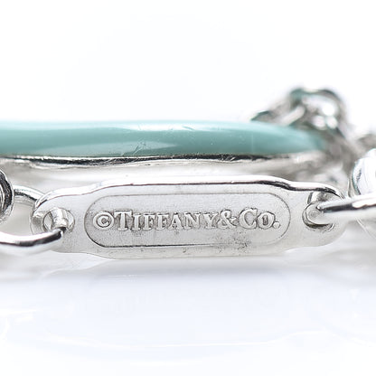 Tiffany Sterling Silver Enamel Infinity Bracelet Blue 5 of 6