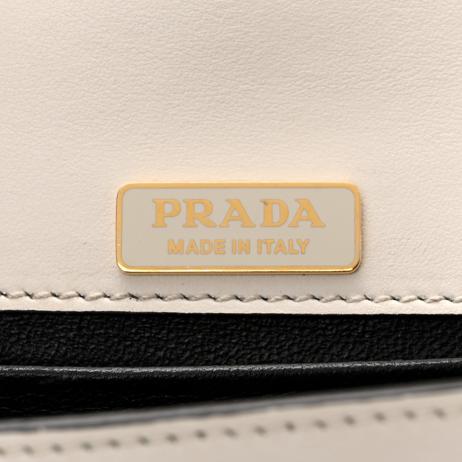 Prada City Calf Saffiano Cahier Bag Talco Black 6 of 9