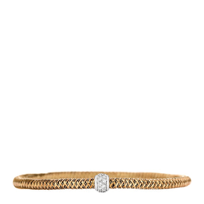 Roberto Coin 18K Yellow White Gold Diamond Primavera Bracelet 1 of 4