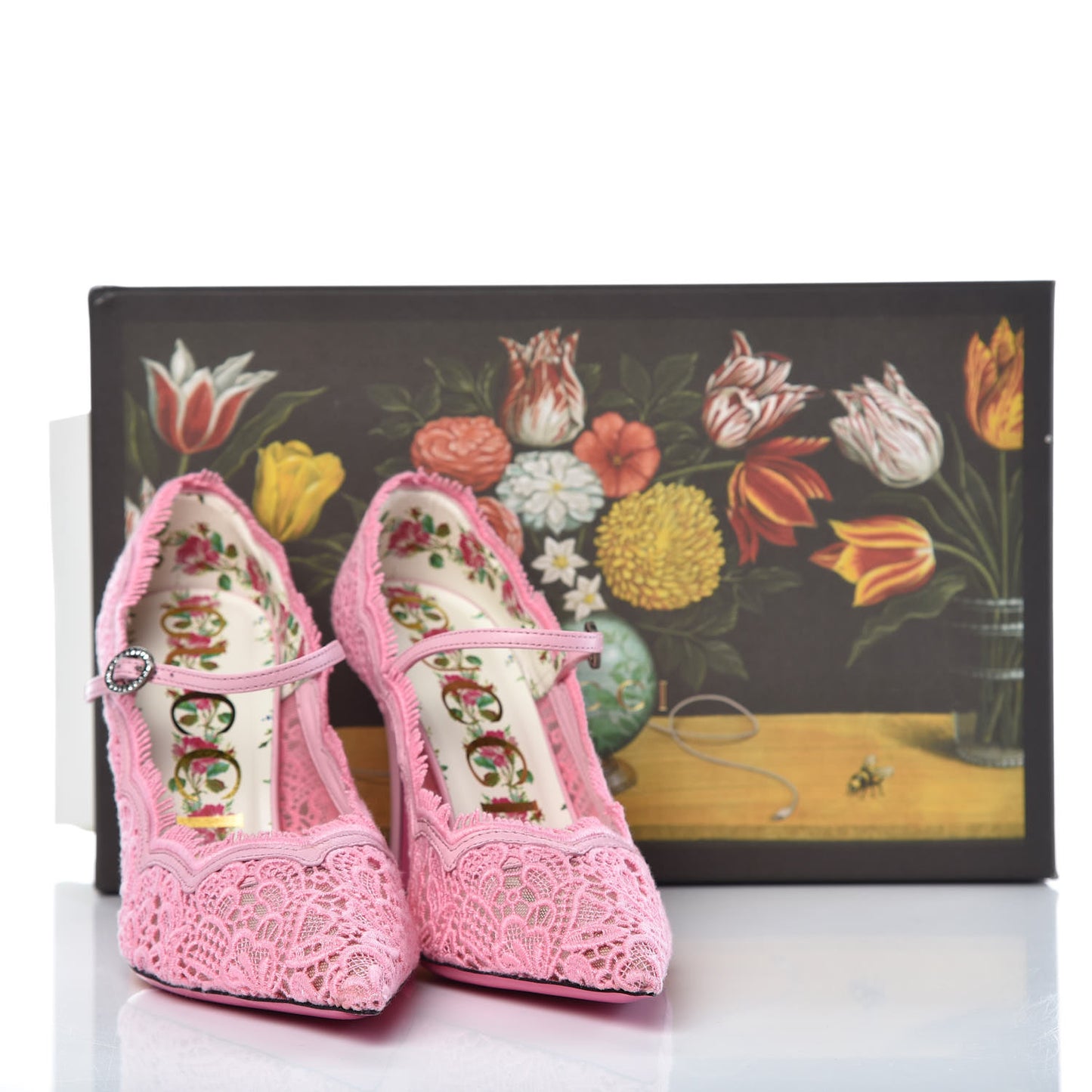 Lace Pizzo Venice Pumps 37.5 Sugar Pink