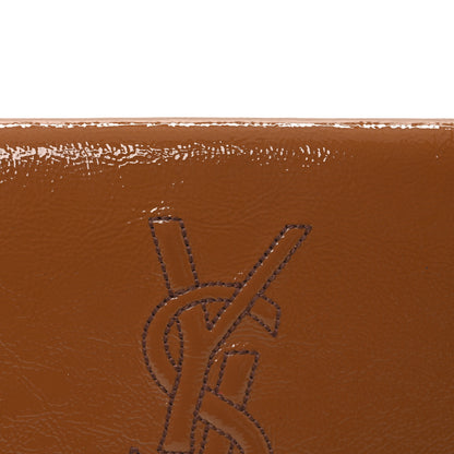 Saint Laurent Textured Patent Calfskin Monogram Large Belle De Jour Clutch Beige 8 of 15