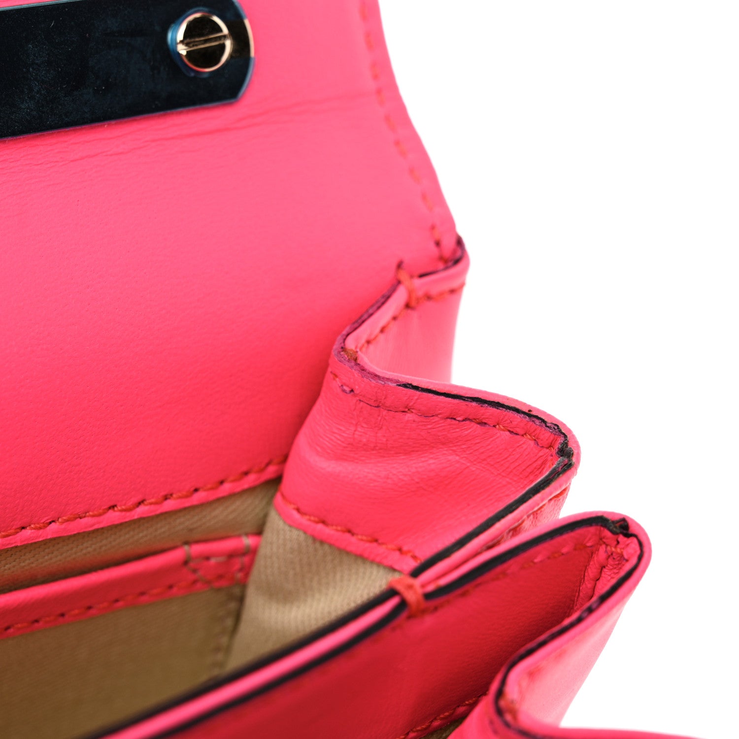 Valentino Garavani Calfskin Va Va Voom Shoulder Bag Pop Fuxia 11 of 14