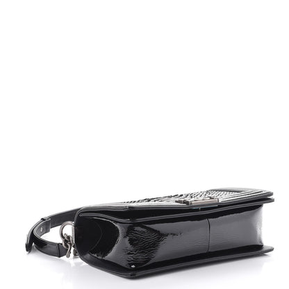 Chanel Python Patent Small Boy Flap Black 4 of 11