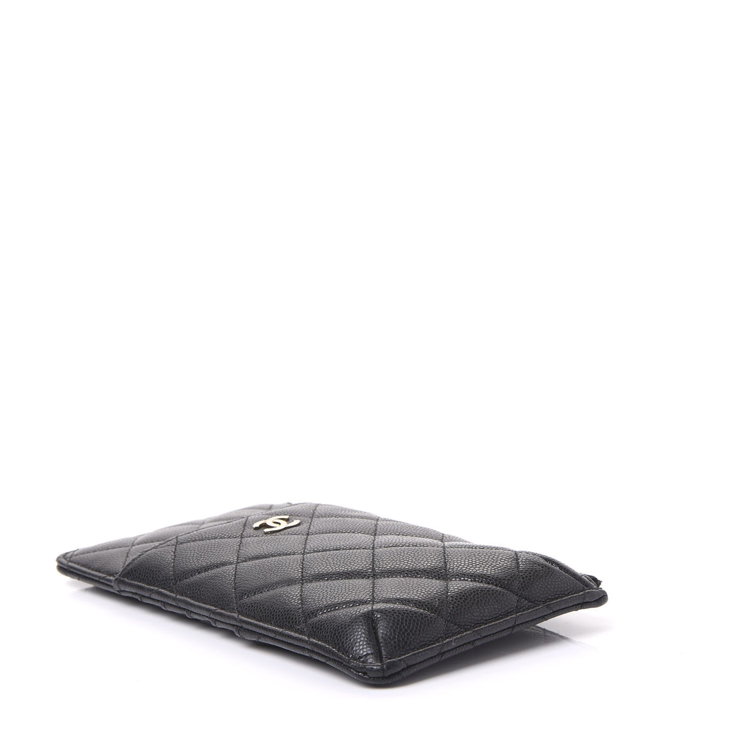Chanel Caviar Quilted Classic Flat Wallet Pouch Black 3 of 9