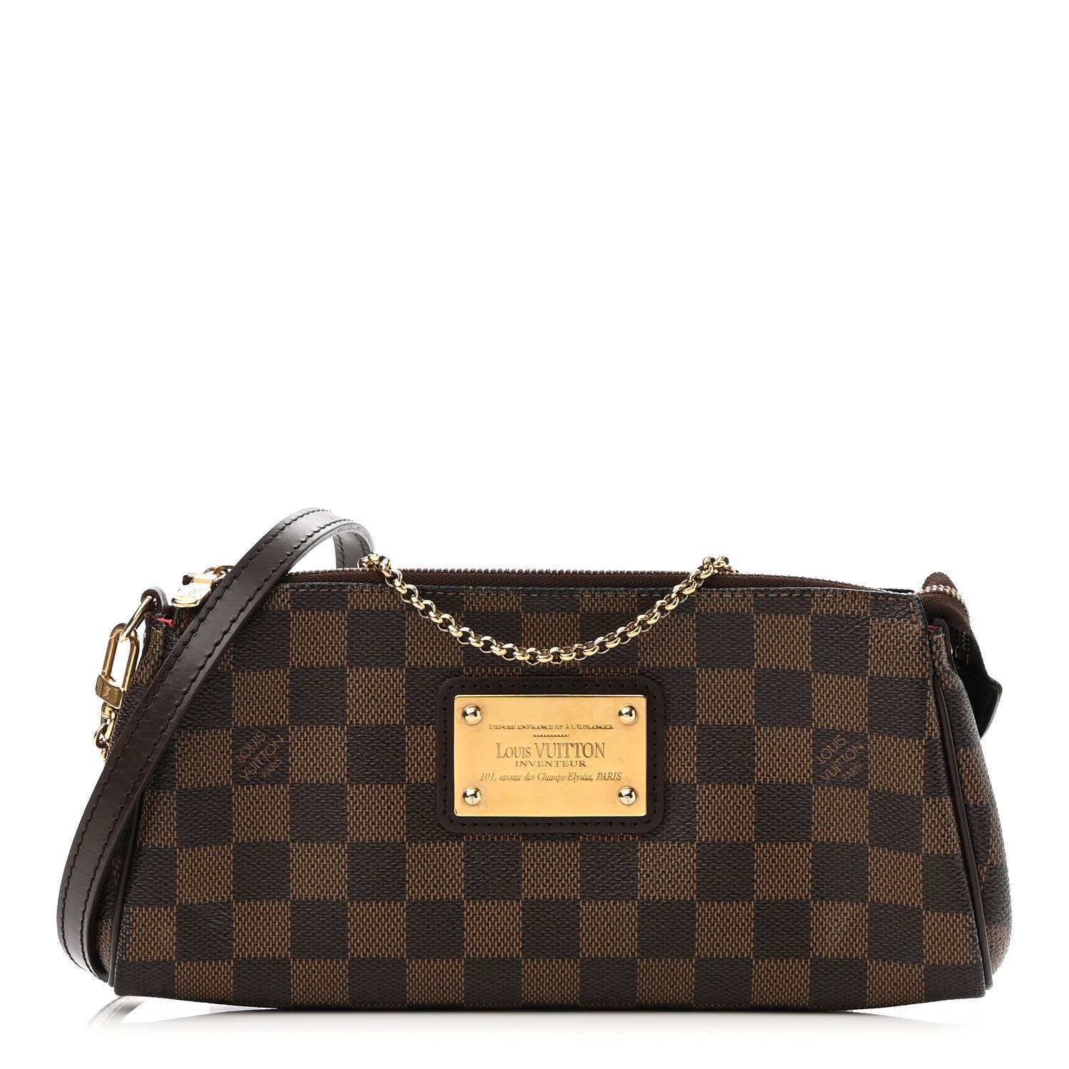Louis Vuitton Damier Ebene Eva Clutch 1 of 13
