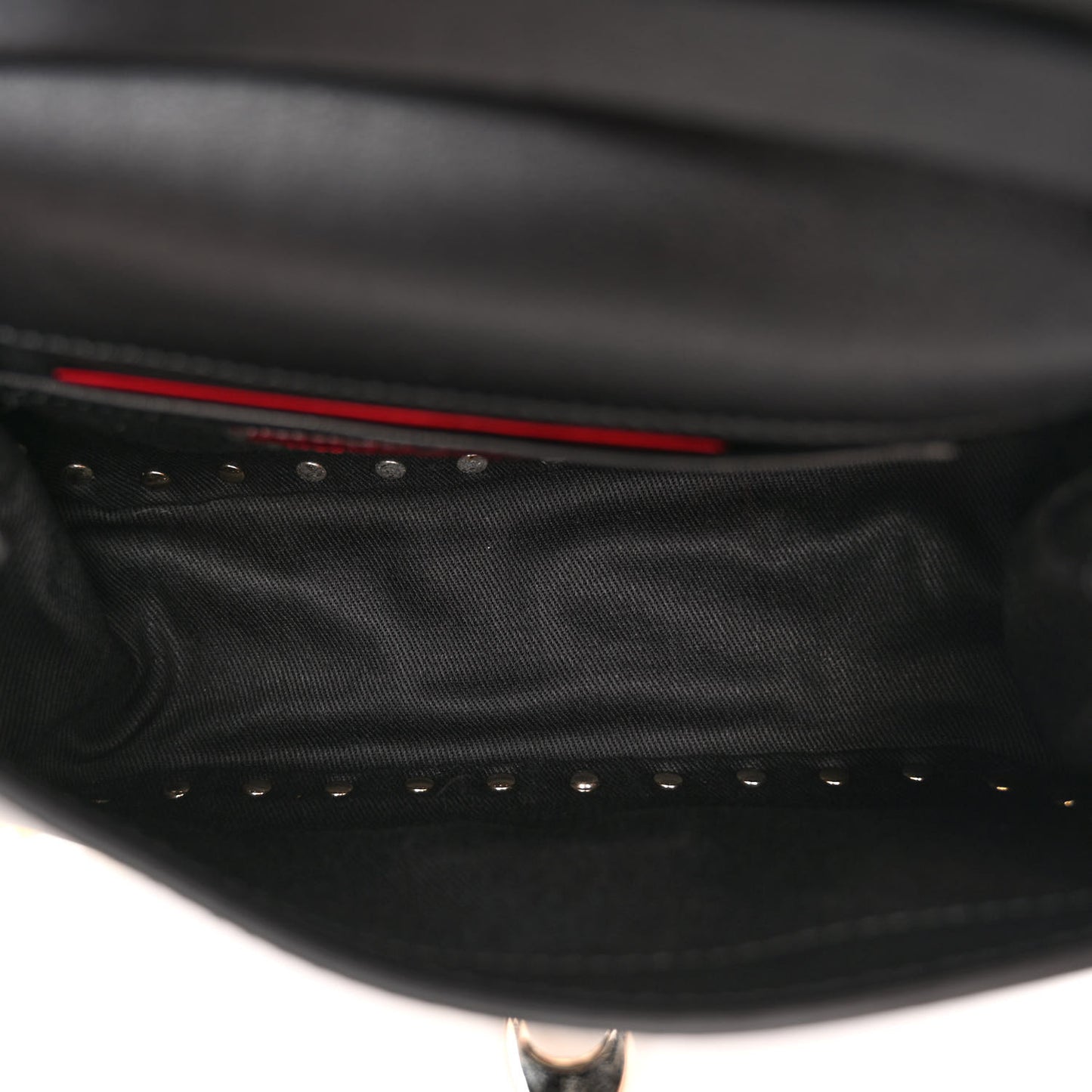 Vitello Mini Rockstud Flap Saddle Crossbody Bag Black