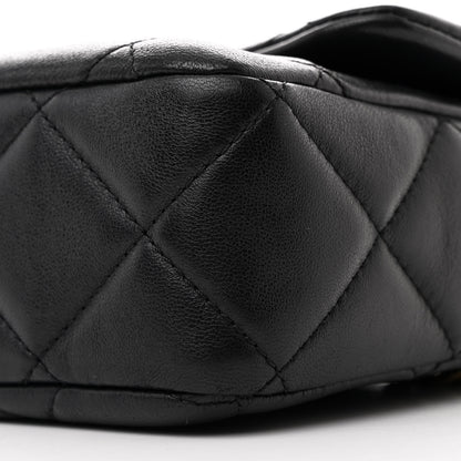 Chanel Lambskin Enamel Quilted Pending CC Medium Flap Black 10 of 10