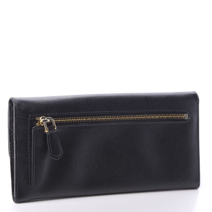 Prada Saffiano Stones Continental Wallet Black 3 of 7