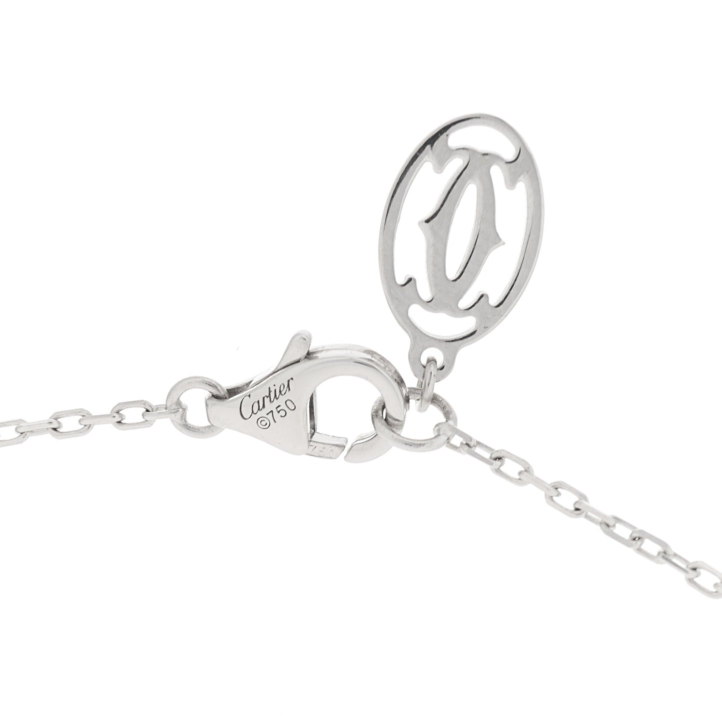 18K White Gold Diamond LM D'Amour Pendant Necklace