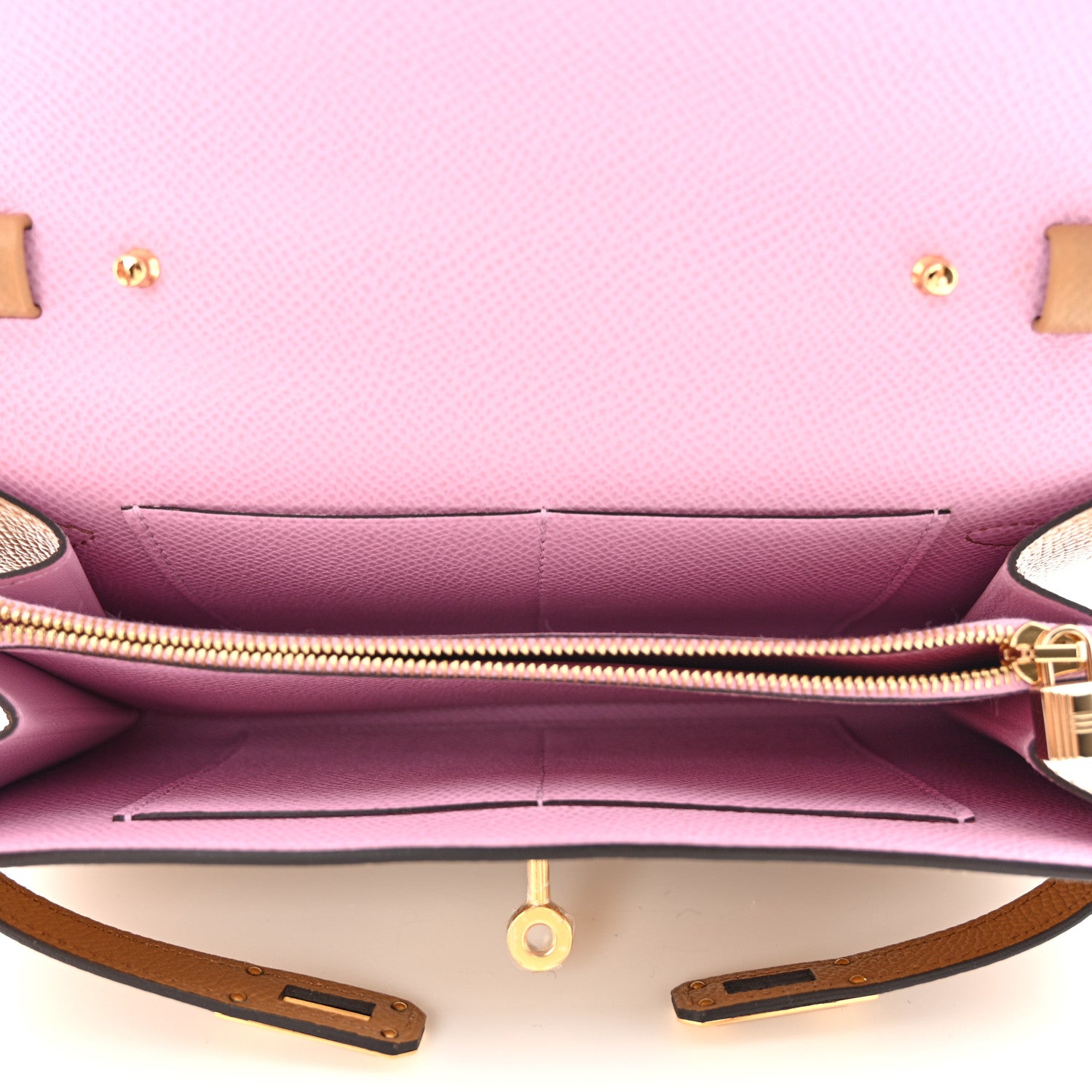 Hermes Epsom Verso Kelly Wallet To Go Chai Mauve Sylvestre 5 of 12