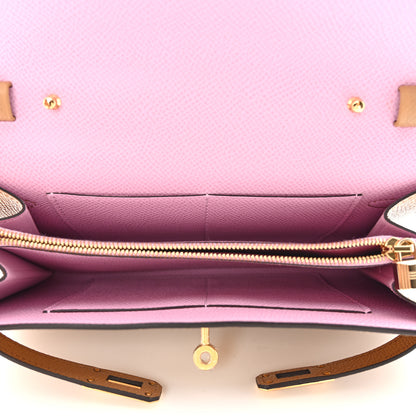 Hermes Epsom Verso Kelly Wallet To Go Chai Mauve Sylvestre 5 of 12