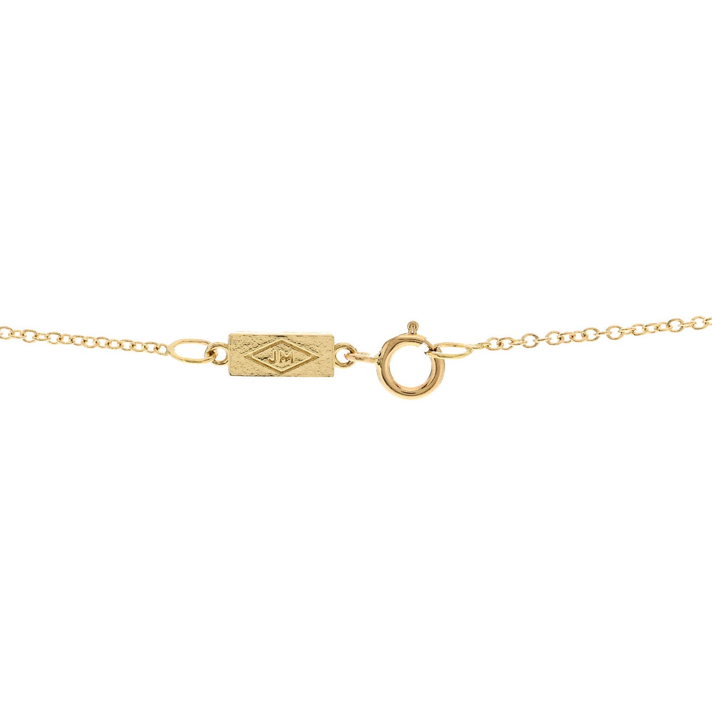 18K Yellow Gold Diamond Letter K Disc Necklace