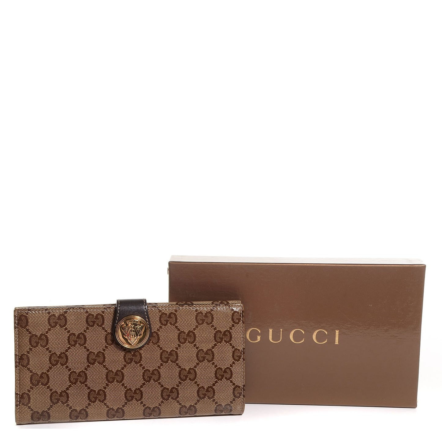 Crystal Monogram Hysteria Continental Wallet Brown