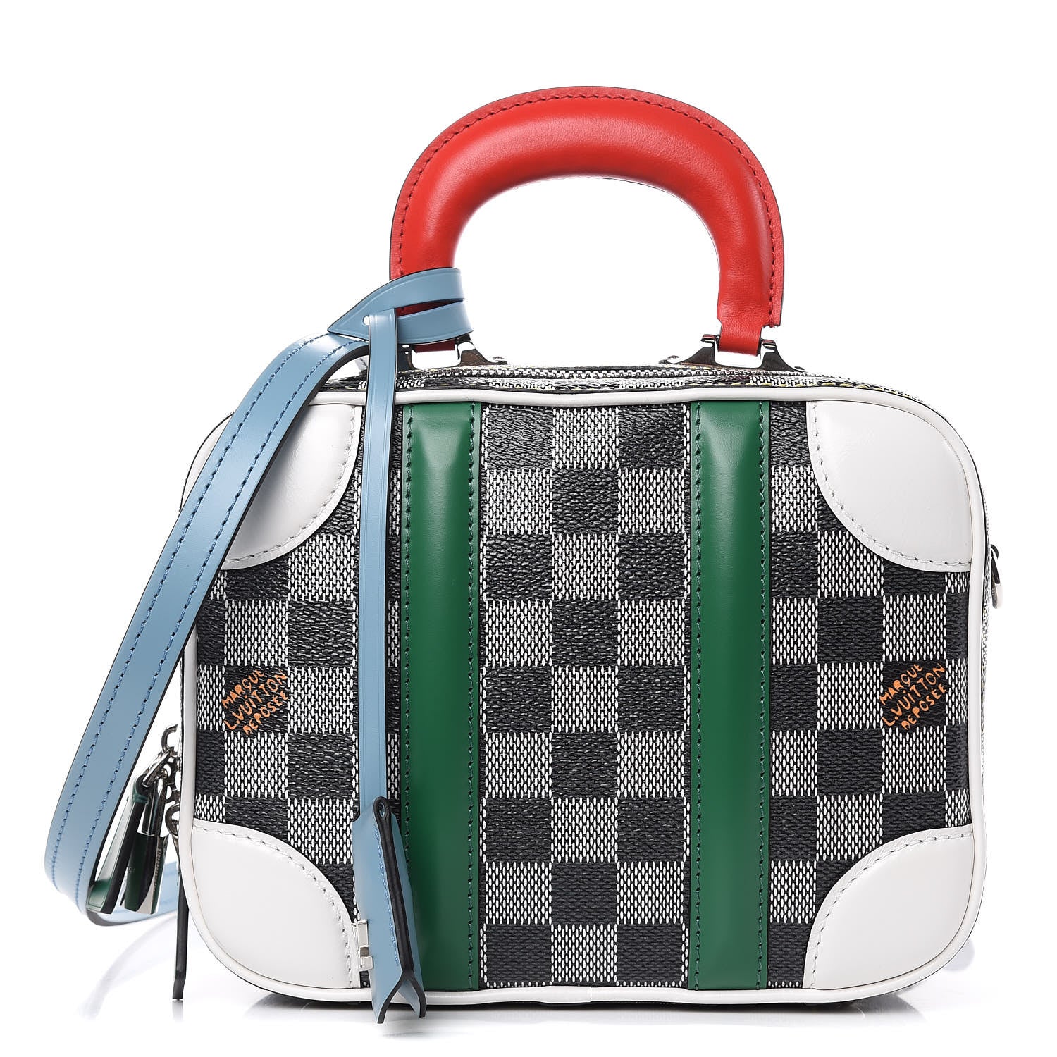 Louis Vuitton Damier Valisette BB Black White 1 of 12