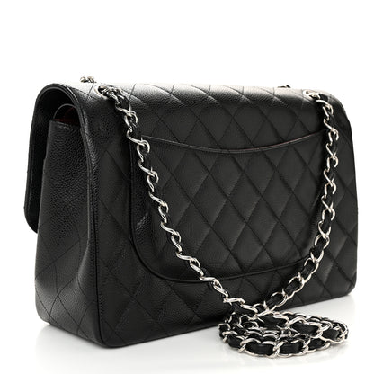 Chanel Caviar Quilted Jumbo Double Flap Black 3 of 11