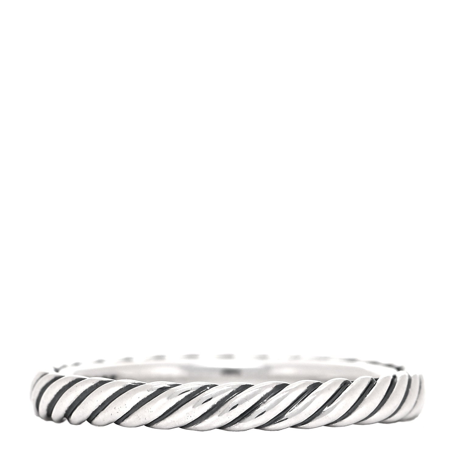 David Yurman Sterling Silver Cable Classics Band Ring 54 6.75 1 of 4