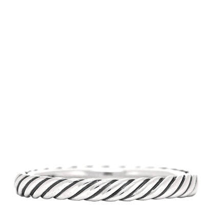 David Yurman Sterling Silver Cable Classics Band Ring 54 6.75 1 of 4
