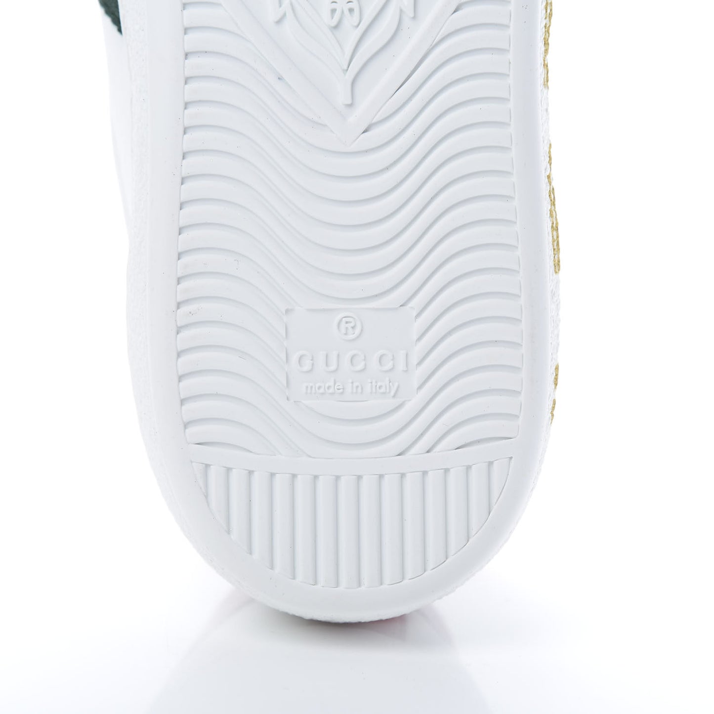 X SEGA Calfskin Web Guccy Mens Ace Sneakers 8 White