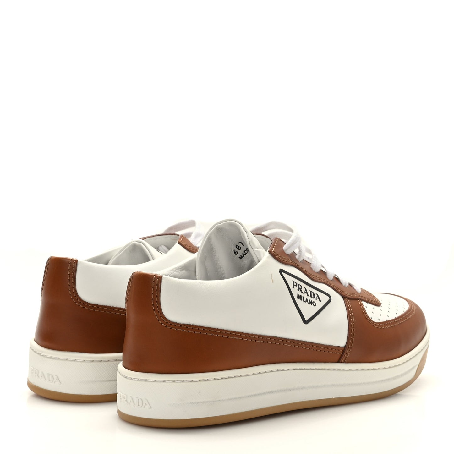 Vitello Soft Low Top Sneakers 39 White Cognac