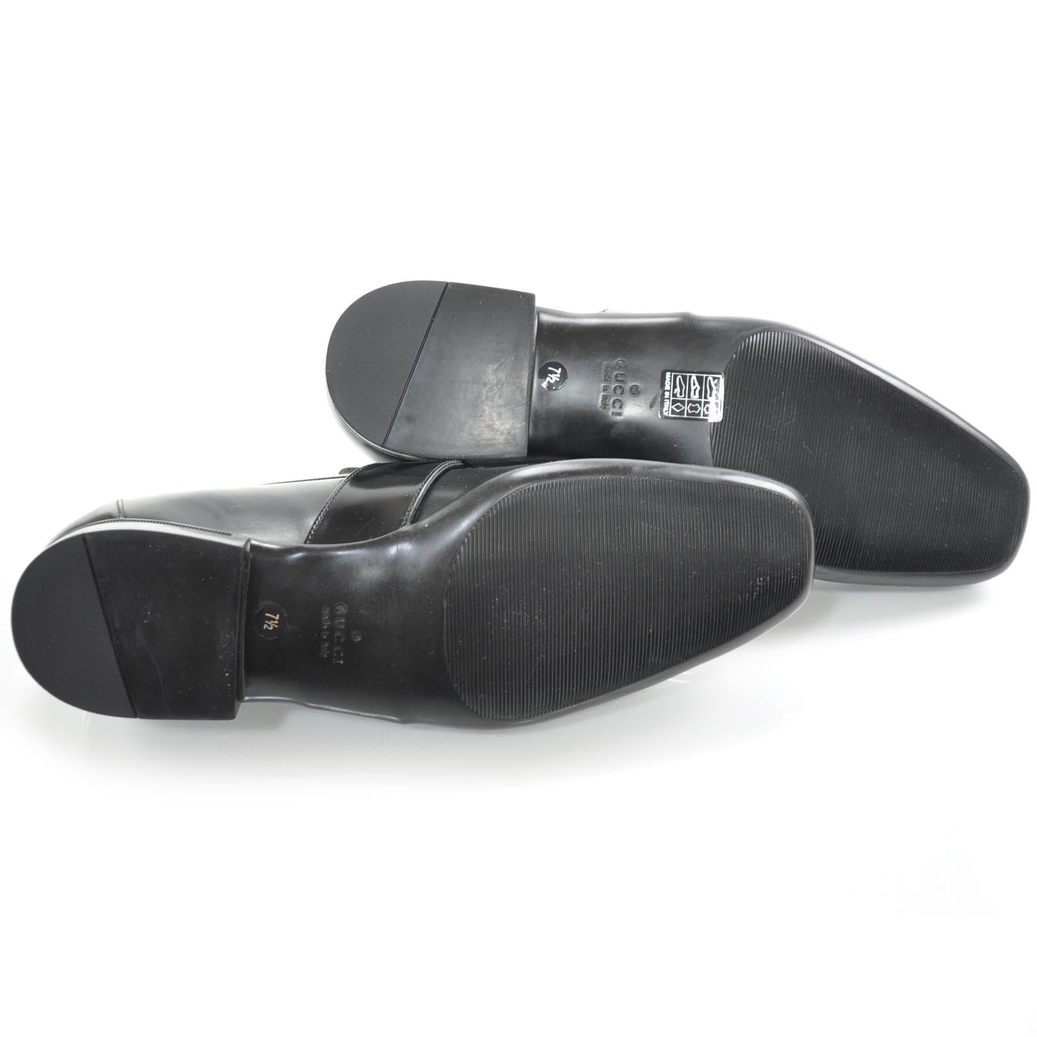 Gucci Mens Leather Loafers 10 Black 5 of 8