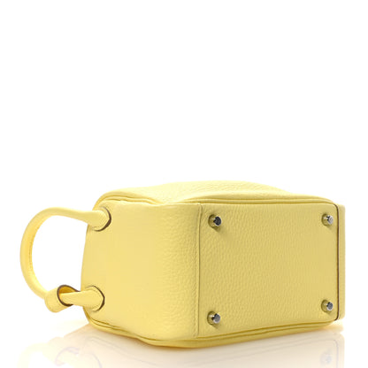 Hermes Taurillon Clemence Mini Lindy 20 Limoncello 4 of 10