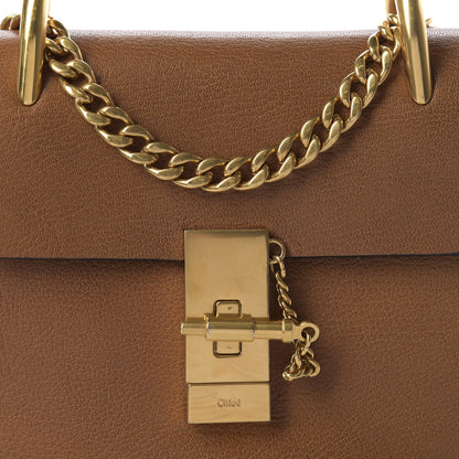 Chloe Grained Lambskin Mini Drew Shoulder Bag Caramel 14 of 14