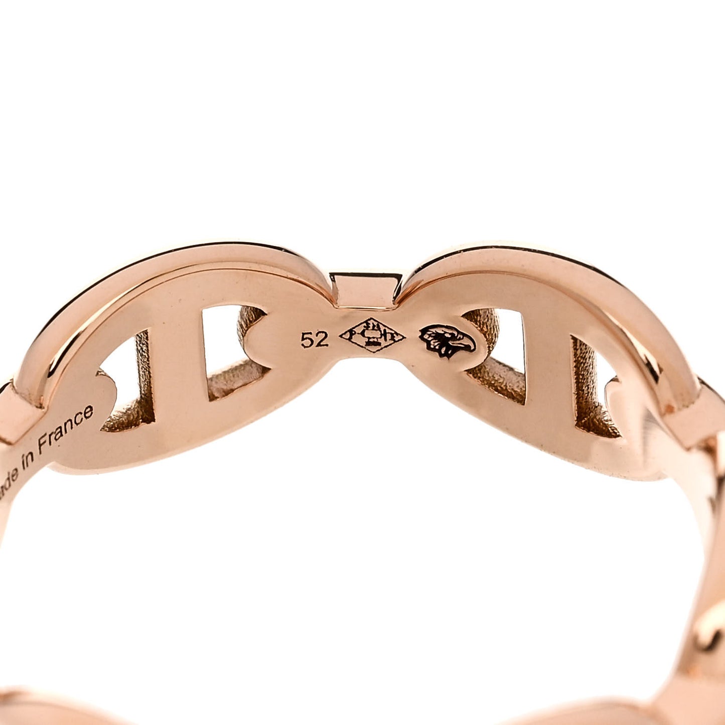 18K Rose Gold PM Chaine d'Ancre Enchainee Ring 52 6
