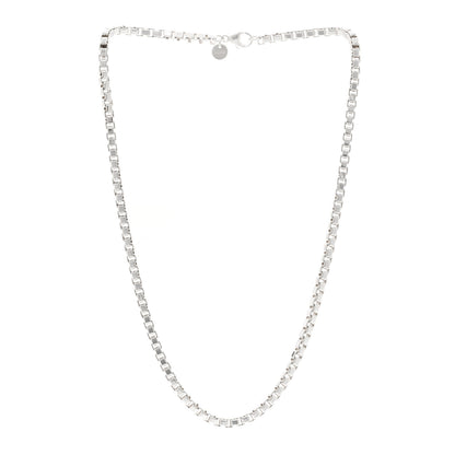 Tiffany Sterling Silver 4mm Venetian Link Necklace 3 of 4