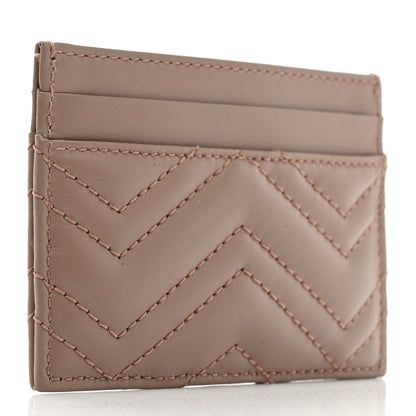 Gucci Calfskin Matelasse GG Marmont Card Holder Porcelain Rose 3 of 7