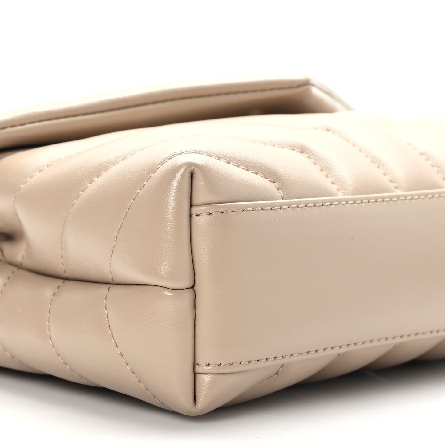 Calfskin Y Quilted Monogram Toy Loulou Crossbody Bag Dark Beige
