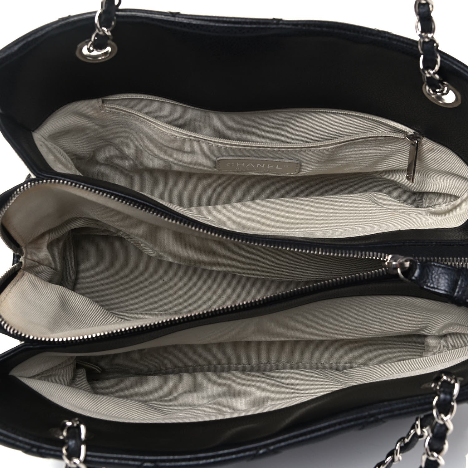 Chanel Caviar Quilted CC Timeless Soft Tote Black 4 of 4