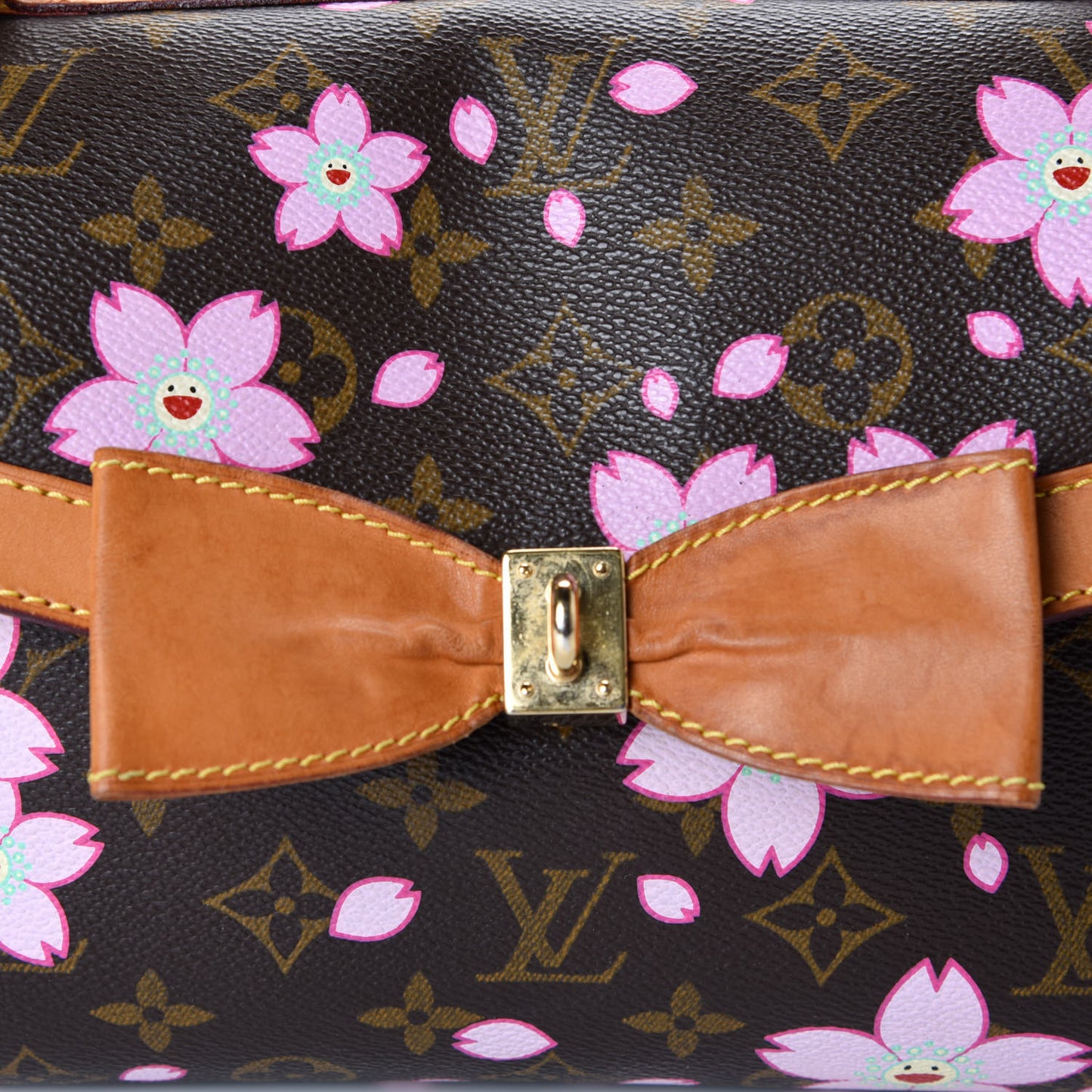 Monogram Cherry Blossom Sac Retro Bag Brown