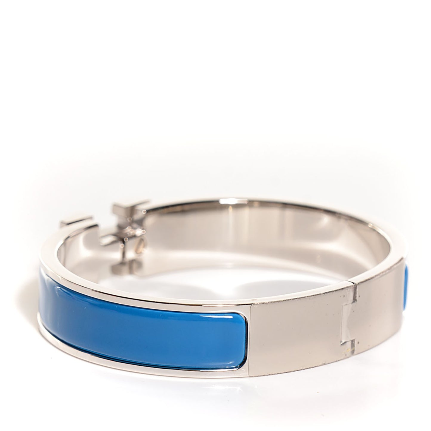 Enamel Narrow Clic H Bracelet PM Transat Bleu