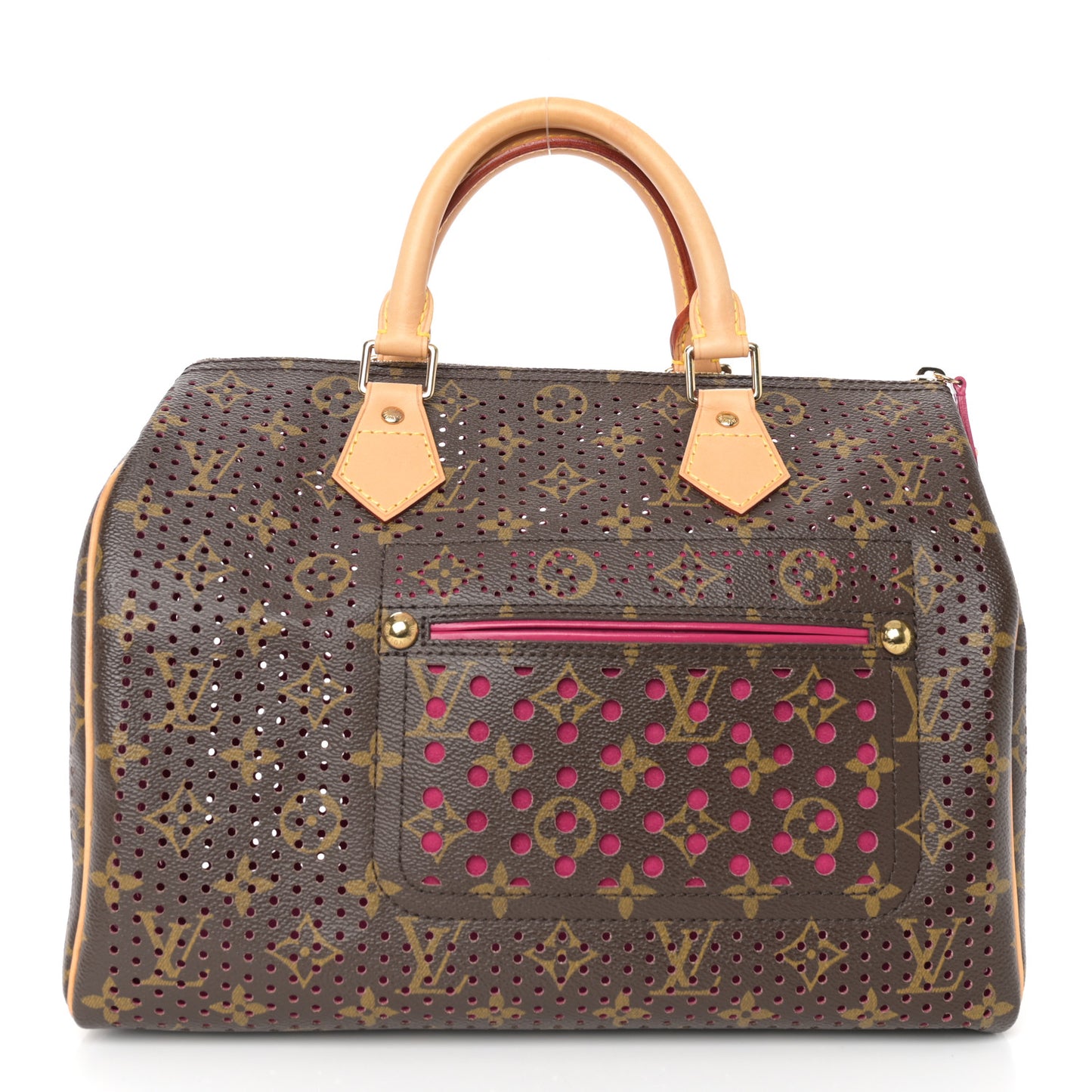 Monogram Perforated Speedy 30 Fuchsia