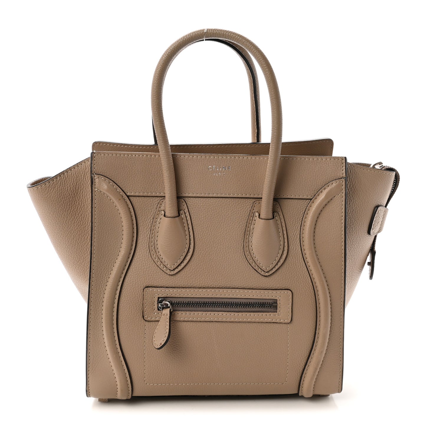 Drummed Calfskin Micro Luggage Dune