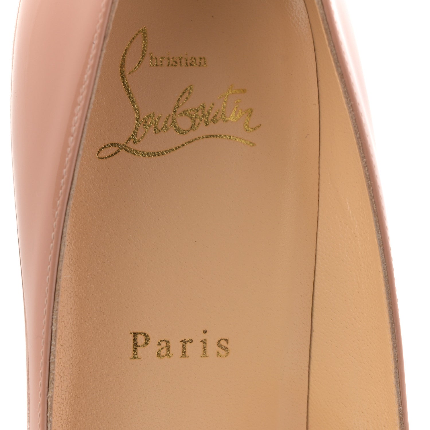 Christian Louboutin Patent Kate 70 Pumps 38.5 Nude 8 of 10