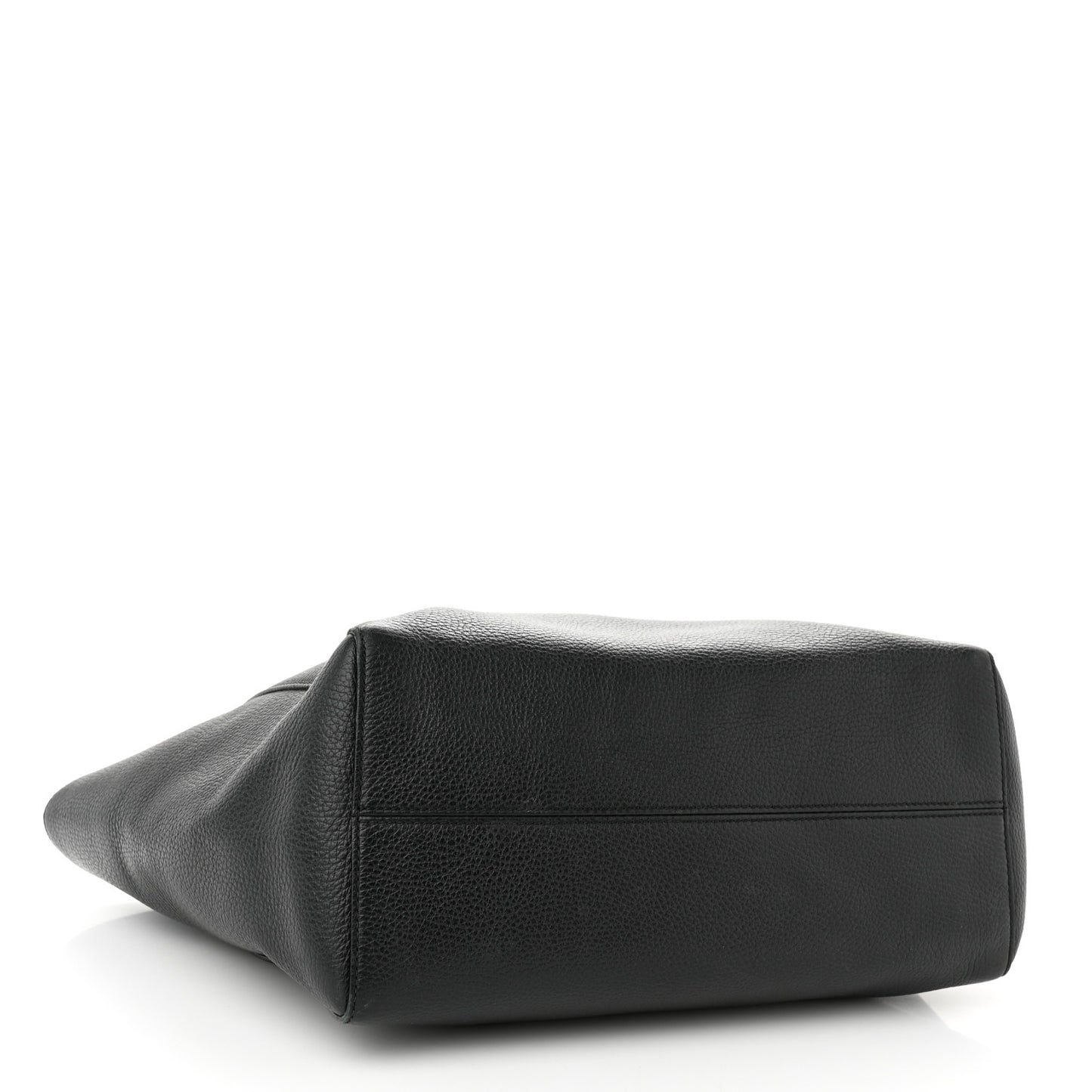 Pebbled Calfskin Medium Swing Tote Black