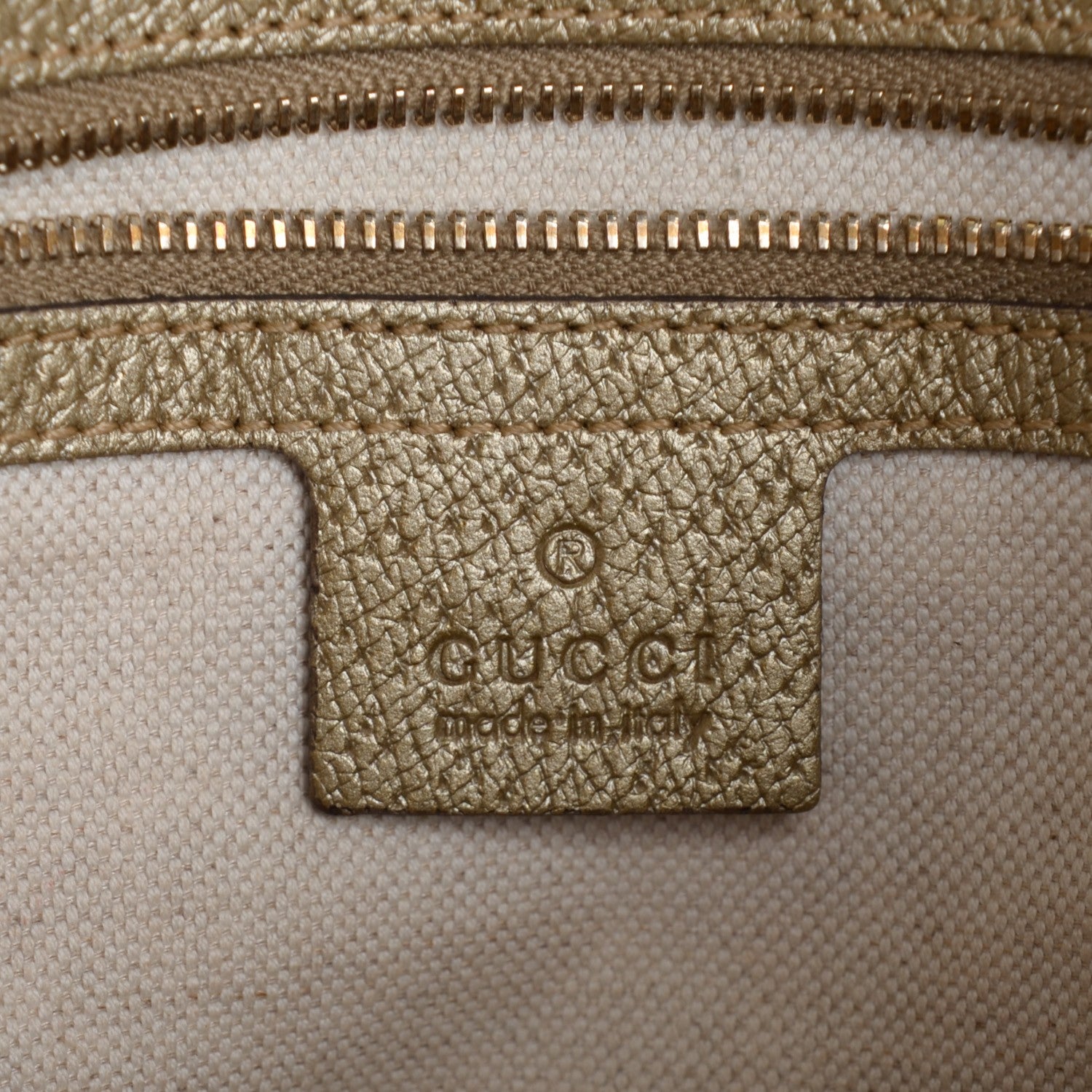 Gucci Monogram Medium Bree Foldover Tote Golden Beige 6 of 7