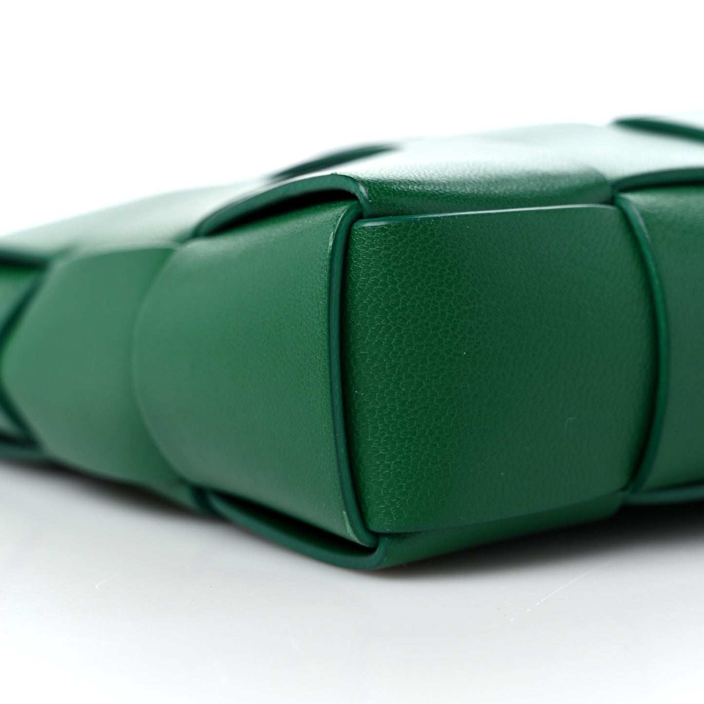 Nappa Intrecciato The Snap Clutch Racing Green