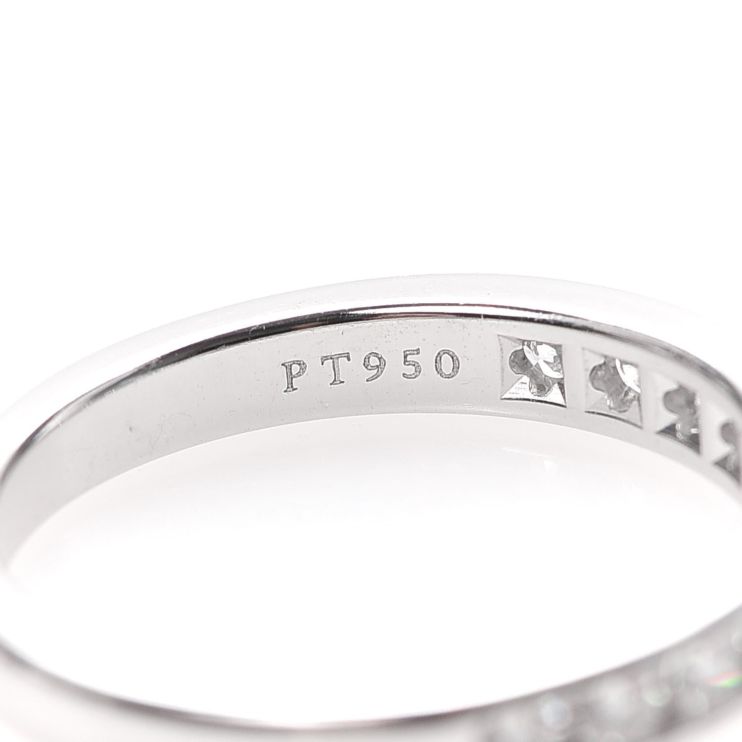 Tiffany Platinum Diamond .33ctw Half Circle Wedding Band Ring 52 6 4 of 5