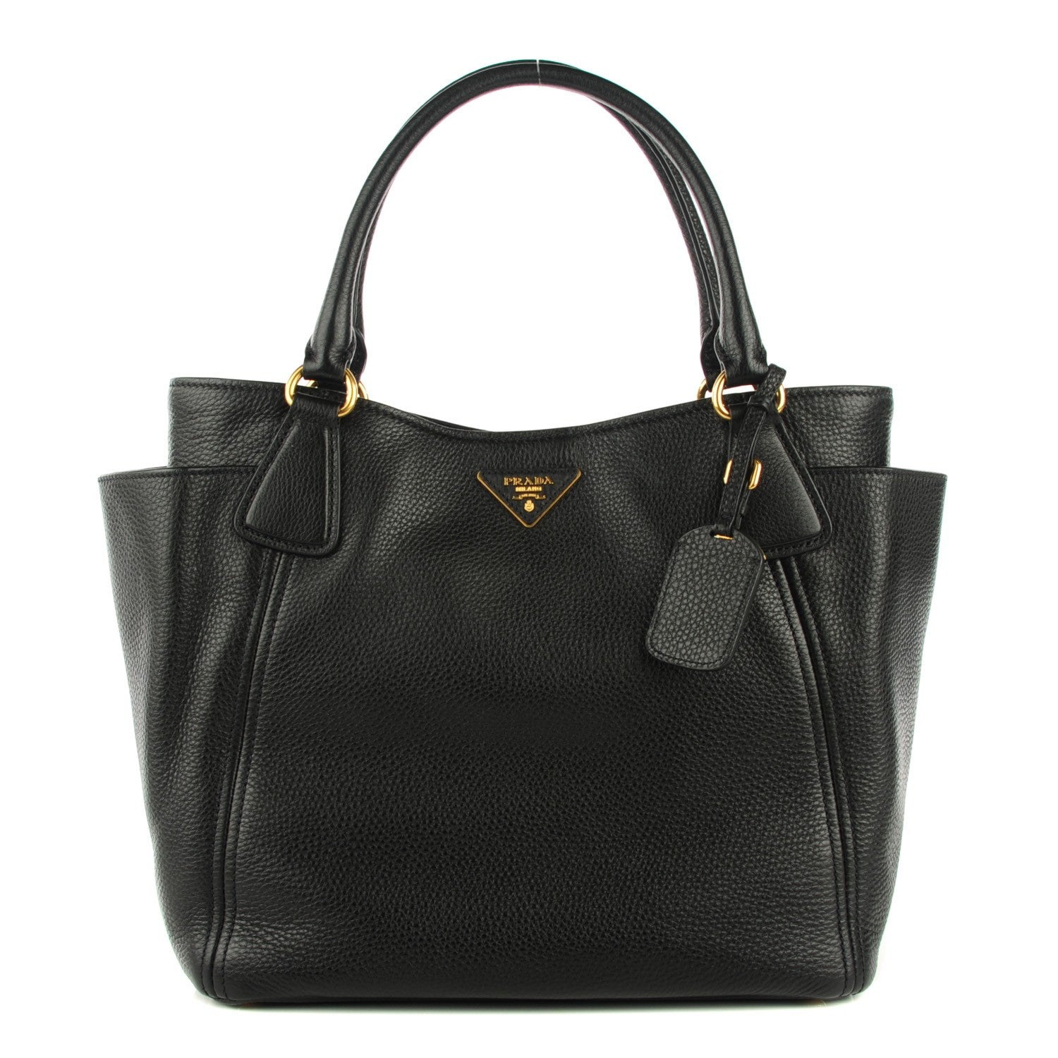 Prada Vitello Daino Double Pocket Hobo Nero Black 1 of 10